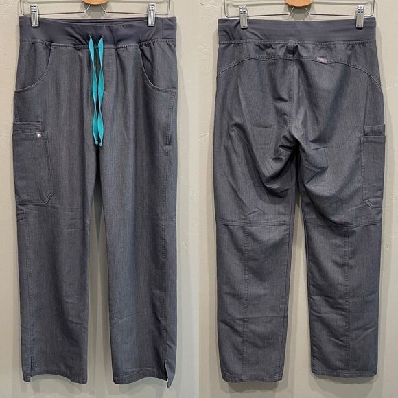 Figs Technical Collection Women's Gray Kade Cargo Scrub Pants - Size: Small - Picture 1 of 10